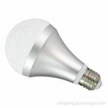 9W E27 dazzle silver LED light bulb